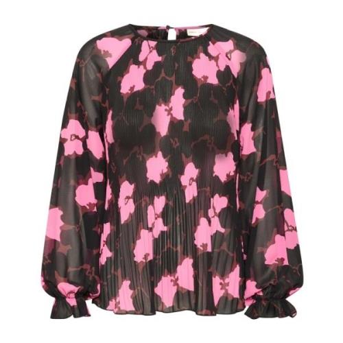 InWear Feminin Blus med Cut Out Flower Multicolor, Dam