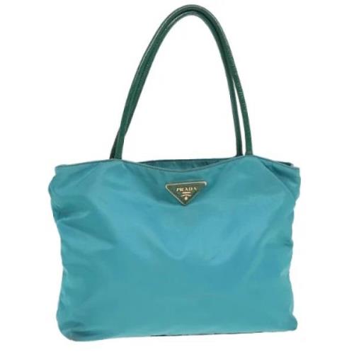 Prada Vintage Pre-owned Nylon prada-vskor Blue, Dam