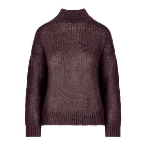 BomBoogie Mysig Mohair Turtleneck Brown, Dam