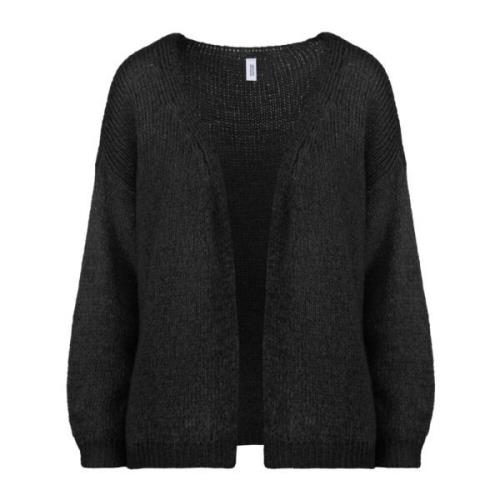 BomBoogie Mysig Mohair Bland Vinter Cardigan Black, Dam