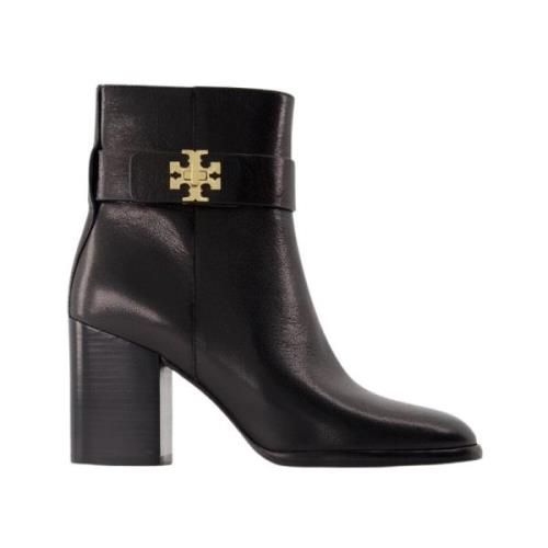 Tory Burch Svarta Läder Ankelboots - Spetsig Tå Black, Dam