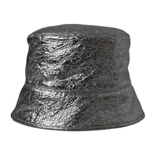 Dolce & Gabbana Metallic Silver Polyester Bucket Cap Gray, Herr