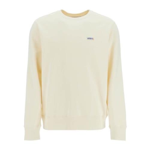 Autry Vintage Crewneck Sweatshirt Beige, Herr