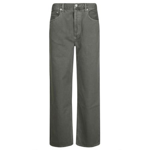 Agolde Avslappnad Löst Passform Denim Jeans Gray, Dam