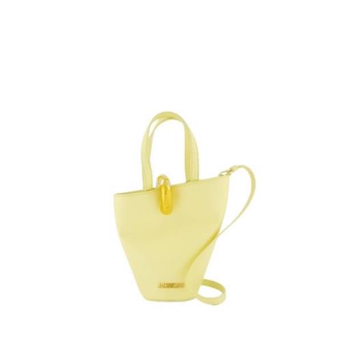 Jacquemus Ljusgul Läder Shopper Väska Yellow, Dam