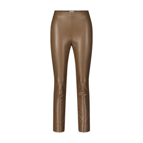 Seductive Faux Leather Pull-On Pants Sabrina Brown, Dam