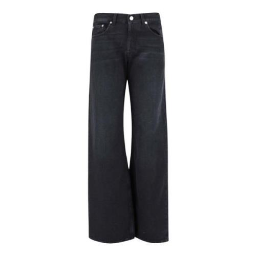 Armarium Svart Denim Wide Leg Jeans Black, Dam