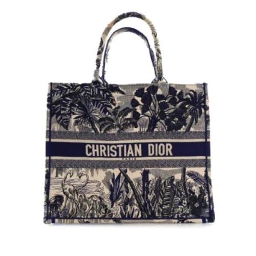 Dior Vintage Pre-owned Canvas totevskor Blue, Dam