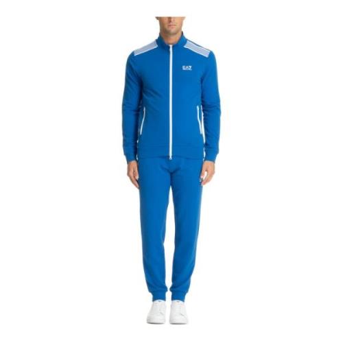 Emporio Armani EA7 Enfärgad Tracksuit med Dragsko Blue, Herr