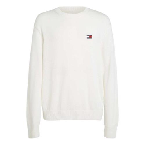 Tommy Hilfiger Vit Tryckt Stickad Tröja Herr White, Herr