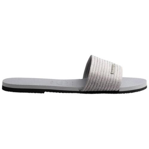 Havaianas Beqväm Slide Sandaler för Sommaren Gray, Dam