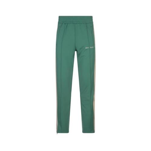 Palm Angels Gröna Joggers med Logo Piping Green, Herr