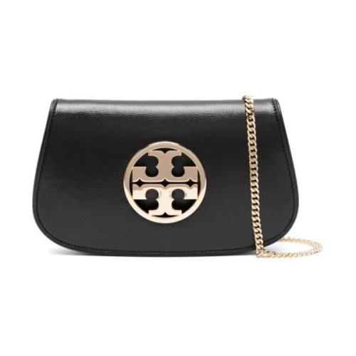 Tory Burch Svart Reva Clutch Väska Black, Dam