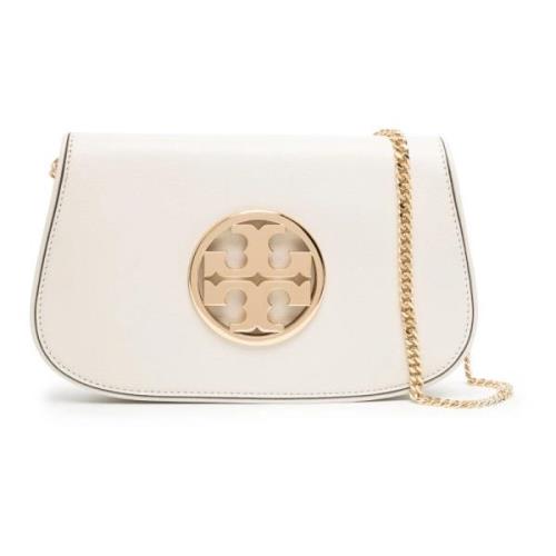 Tory Burch Ivory Reva Clutch Väska White, Dam