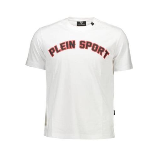 Plein Sport Sportig Elegans T-shirt i Vitt White, Herr