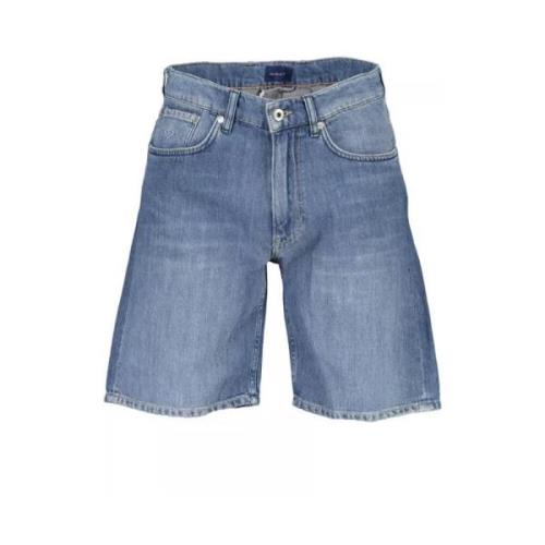 Gant Sommarbris Faded Bermuda Jeans Blue, Herr