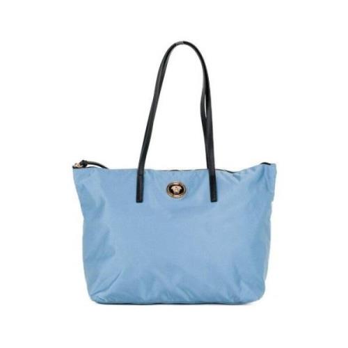 Versace Medusa Tote Handväska Blue, Dam