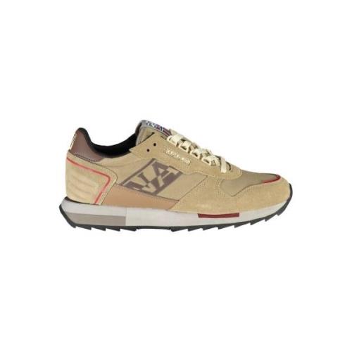 Napapijri Beige Sports Sneakers med Kontrastdetaljer Beige, Herr