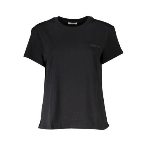 Patrizia Pepe Snygg Ekologisk Bomull T-shirt Black, Dam