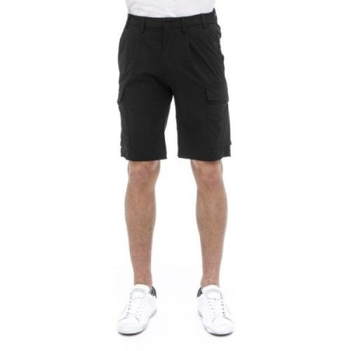 People of Shibuya Urban Stretch Bermuda Shorts Black, Herr