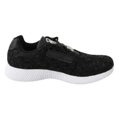 Plein Sport Elegant Runner Skor Svart Polyester Black, Dam