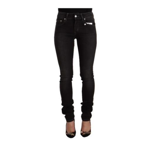 Gianfranco Ferré Chic Slim Svart Tvättade Jeans Black, Dam