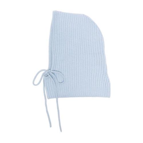 Wild Cashmere Blå Cashmere Stickad Dragsko Hatt Blue, Dam