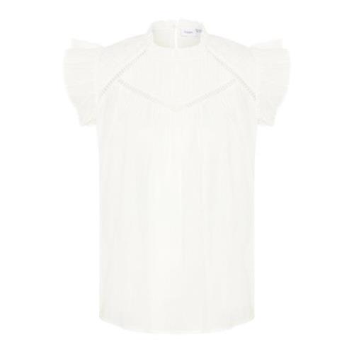 Saint Tropez Eliosz Top Bluser Coconut Milk White, Dam