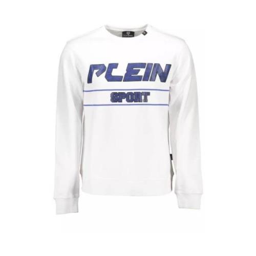 Plein Sport Sportigt Långärmad Sweatshirt med Elegans White, Herr