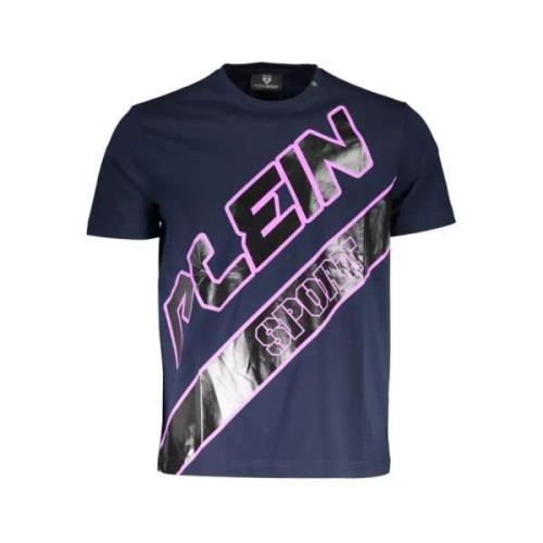 Plein Sport Djrv Bl Logo Print T-shirt Blue, Herr