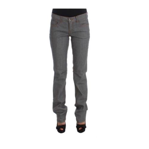 Costume National Elegant gr jeans med normal passform Gray, Dam