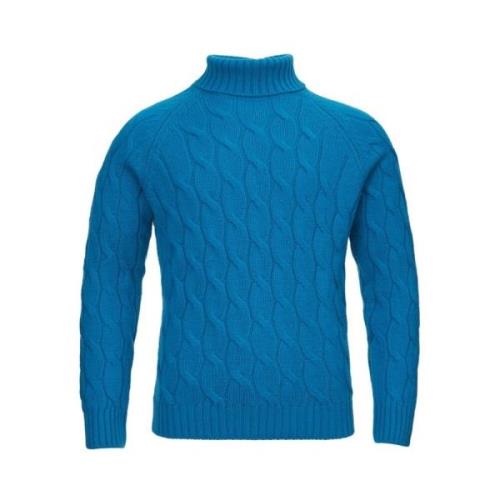 Gran Sasso Blå Ull Elegance Pullover Blue, Herr