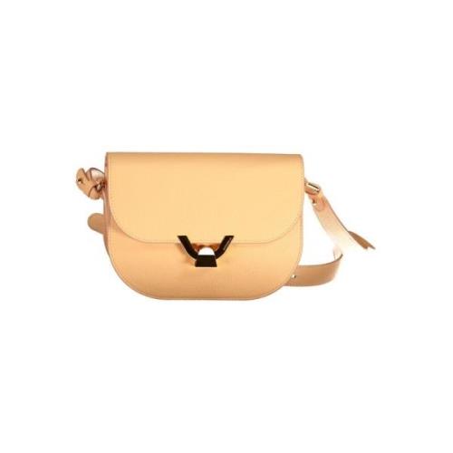 Coccinelle Orange Läder Crossbody Väska med Justerbar Rem Orange, Dam