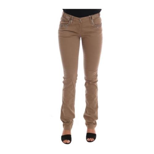 Costume National Beige Super Slim Fit Designer Jeans Beige, Dam