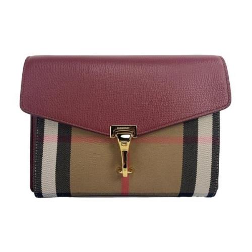 Burberry Crimson House Check Crossbody Väska Multicolor, Dam