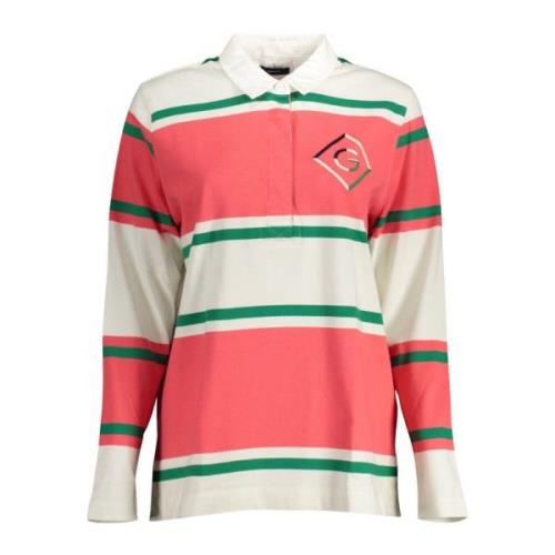 Gant Elegant Långärmad Rosa Polo Multicolor, Herr