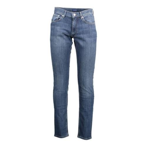 Gant Slim Fit Faded Bl Jeans Blue, Herr