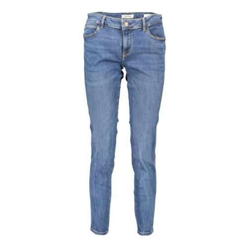 Guess Faded Skinny Jeans med Logo-Detalj Blue, Dam