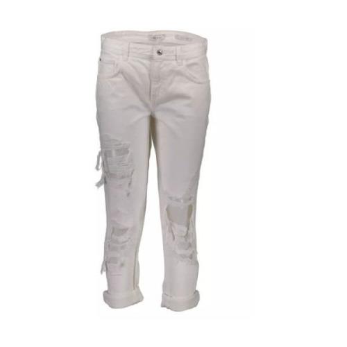 Guess Chic Distressed Denim Enchantress Urban Jeans White, Dam