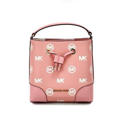 Michael Kors Primrose Embossed Bucket Messenger Väska Pink, Dam