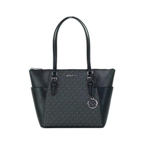 Michael Kors Charlotte Svart PVC Läder Tote Väska Black, Dam