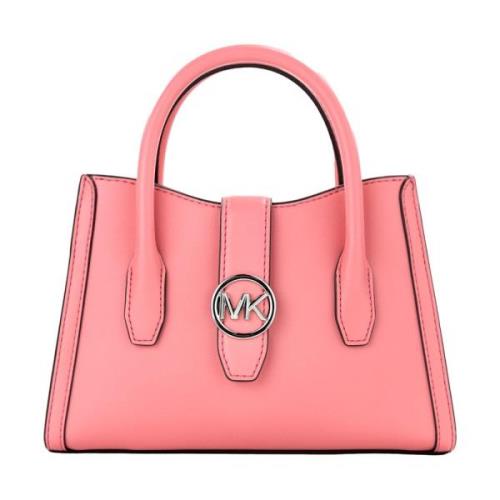 Michael Kors Gabby Tea Rose Vegan Lder Satchel Pink, Dam