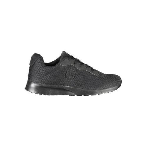 Sergio Tacchini Svarta Sneakers med Broderad Detalj Black, Herr