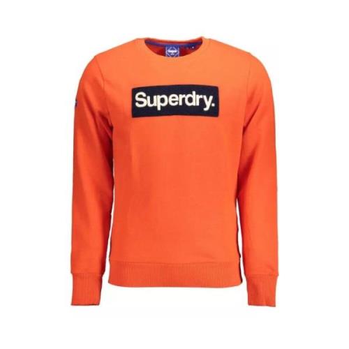 Superdry Broderad Orange Sweatshirt Orange, Herr