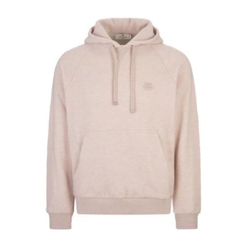 Etro Brun Hoodie i Ullblandning med Pegasus Pink, Herr