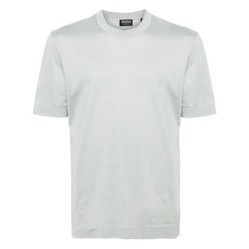 Ermenegildo Zegna Silke Bomull T-shirt Green, Herr