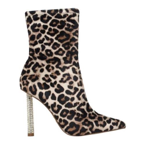 Steve Madden Leopard Mocka Ankel Boot Multicolor, Dam