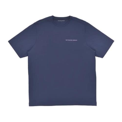 Pop Trading Company Logo T-Shirt Blue, Herr