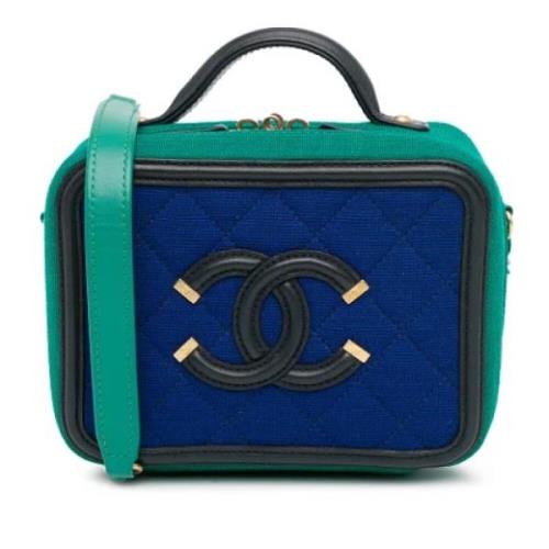 Chanel Vintage Pre-owned Bomull handvskor Blue, Dam