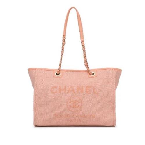 Chanel Vintage Pre-owned Canvas chanel-vskor Pink, Dam